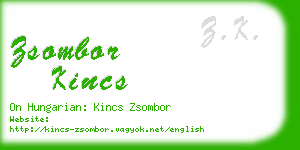 zsombor kincs business card